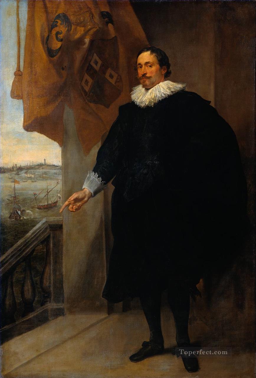 Nicolaes van der Borght Comerciante de Amberes Pintor de la corte barroca Anthony van Dyck Pintura al óleo